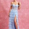 Vestido de fiesta ice blue M - Cód. 15371
