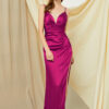 Vestido de fiesta magenta L - Cód. 15290