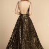 Vestido de fiesta gold L - Cód. 15456 - Imagen 3