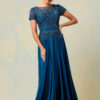 Vestido de fiesta teal 5XL - Cód. 15779