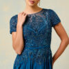 Vestido de fiesta teal 5XL - Cód. 15779 - Imagen 4