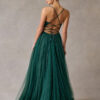 Vestido de fiesta hunter green M - Cód. 15952 - Imagen 3