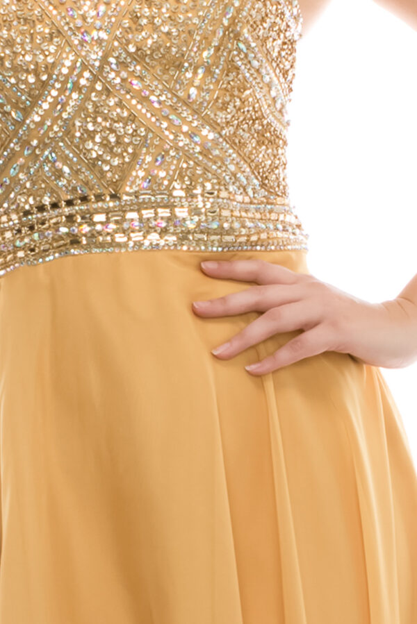 Vestido de fiesta gold L - Cód. 15958 - Imagen 4