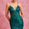 Vestido de fiesta hunter green L - Cód. 16071 - Imagen 4