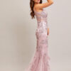 Vestido de fiesta mauve M - Cód. 16074 - Imagen 5