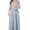 Vestido de fiesta gray 2XL - Cód. 16077