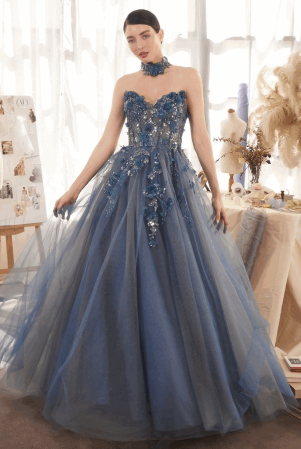 Vestido de fiesta deep blue 6 - Cód. 16172