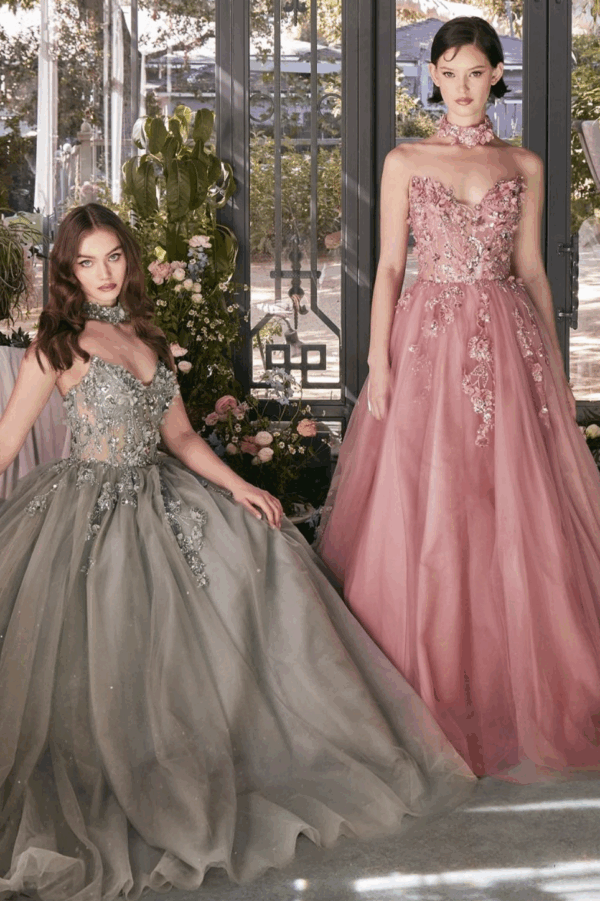 Vestido de fiesta dusty rose - Cód. 16174 - Imagen 3