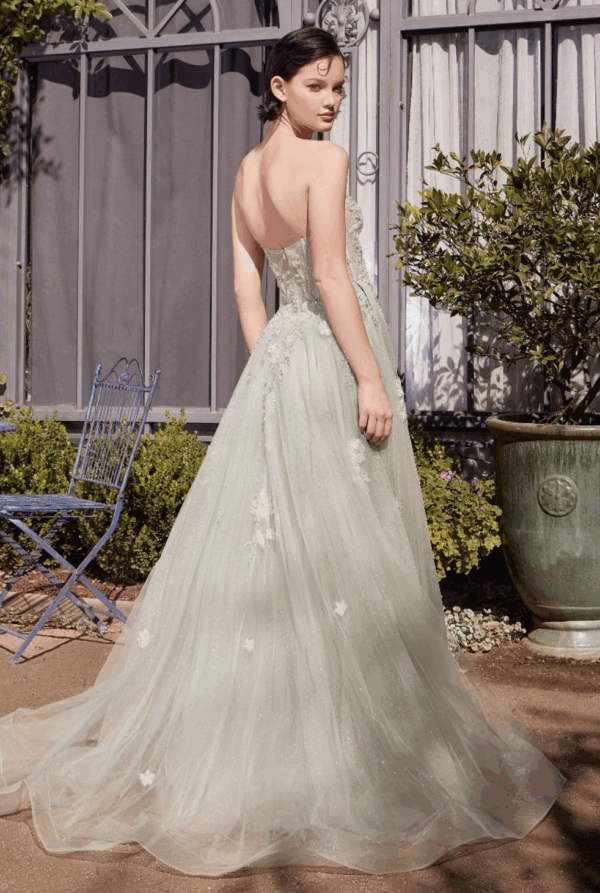 Vestido de fiesta sage 8 - Cód. 16176 - Imagen 3