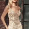 Vestido de fiesta gold 8 - Cód. 16187 - Imagen 3