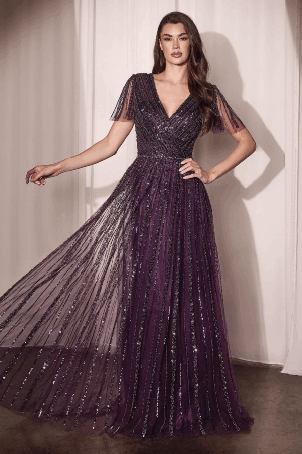 Vestido de fiesta eggplant 16 - Cód. 16194