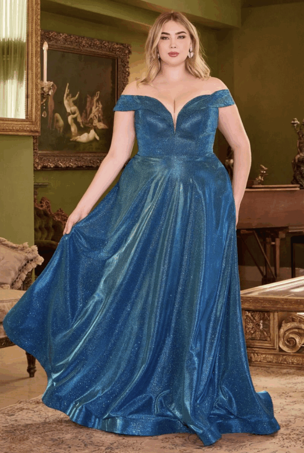 Vestido de fiesta metallic blue 20 - Cód. 16196