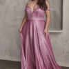 Vestido de fiesta metallic rose 18  - Cód.16197