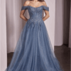 Vestido de fiesta smoky blue 10 - Cód. 16209