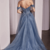 Vestido de fiesta smoky blue 10 - Cód. 16209 - Imagen 3