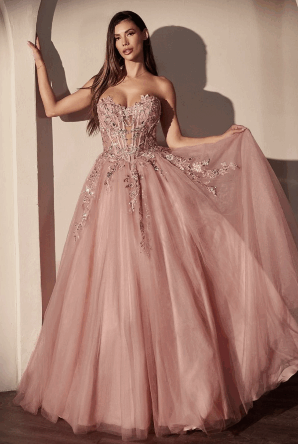 Vestido de fiesta dusty rose 4 - Cód. 16213