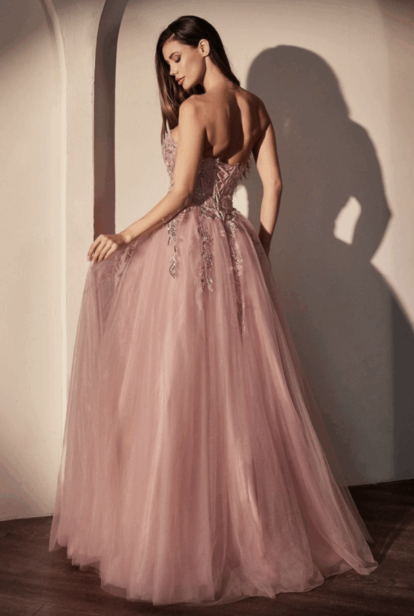 Vestido de fiesta dusty rose 4 - Cód. 16213 - Imagen 3
