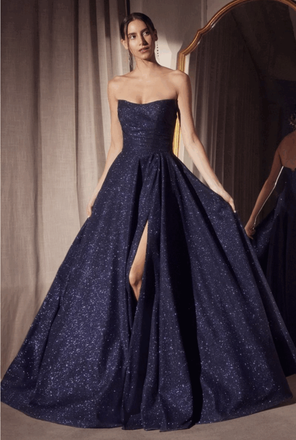 Vestido de fiesta navy xl - Cód. 16228
