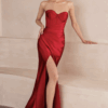 Vestido de fiesta burgundy M - Cód. 16235