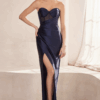 Vestido de fiesta navy L - Cód. 16236