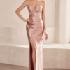Vestido de fiesta rosegold S - Cód. 16237