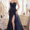 Vestido de fiesta navy 12 - Cód. 16168