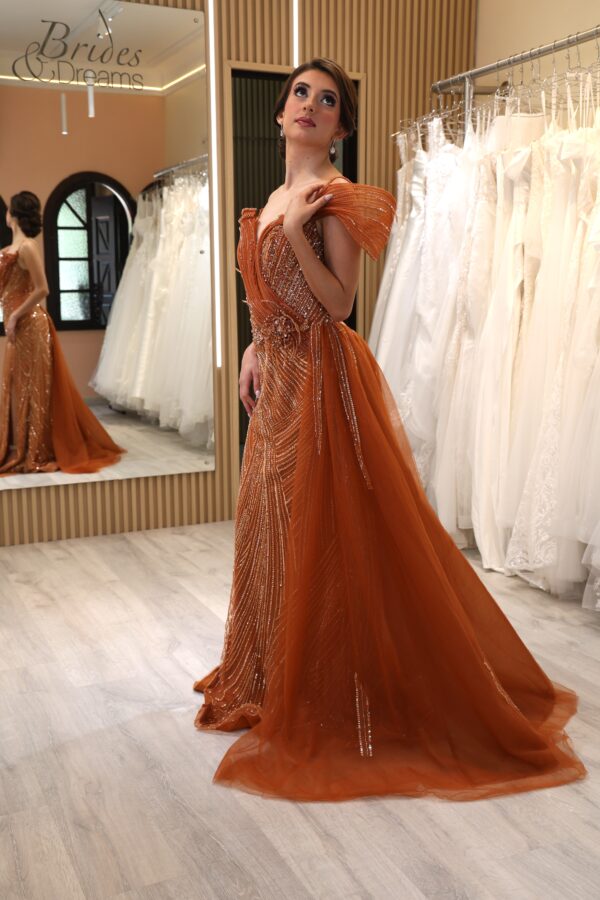 Vestido de fiesta brown 16 - Cód. 16282 - Imagen 4