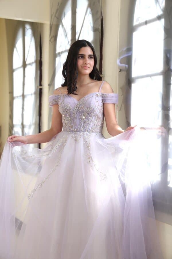 Vestido de fiesta lilac 6 - Cód. 16005 - Imagen 3