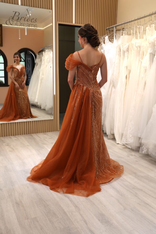 Vestido de fiesta brown 16 - Cód. 16282 - Imagen 3