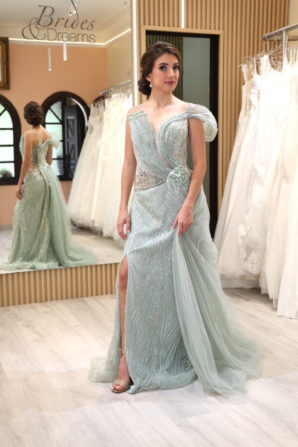 Vestido de fiesta sage 16 - Cód. 16283 - Imagen 2
