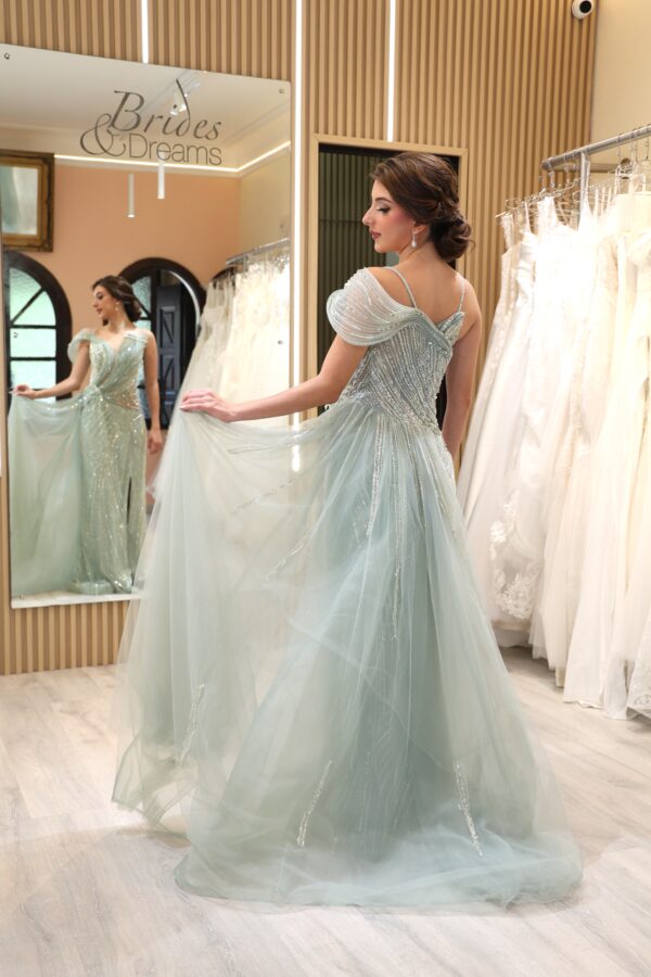 Vestido de fiesta sage 16 - Cód. 16283 - Imagen 3