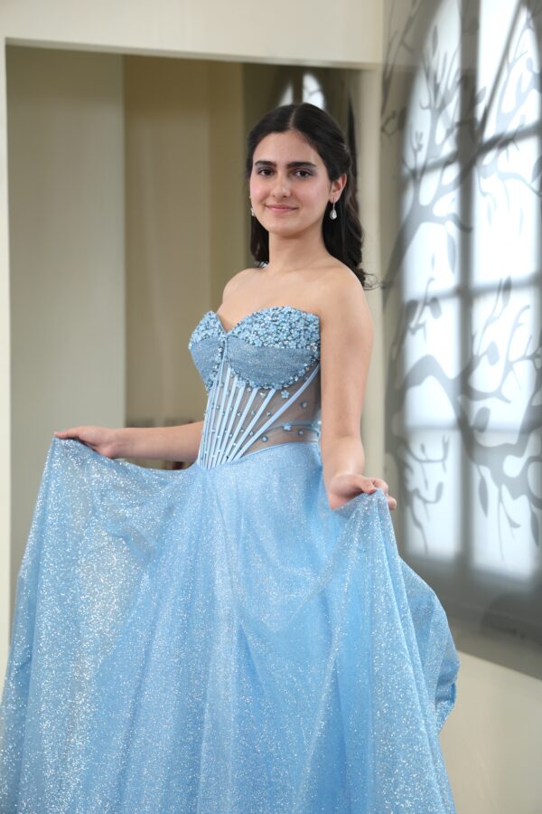 Vestido de fiesta baby blue 16 - Cód. 16286 - Imagen 2