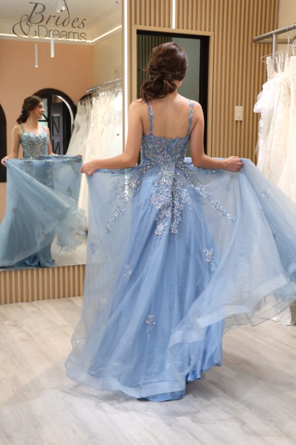 Vestido de fiesta smoky blue 16 - Cód. 16290 - Imagen 3