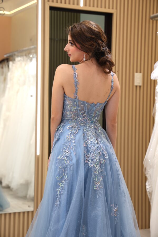 Vestido de fiesta smoky blue 16 - Cód. 16290 - Imagen 5
