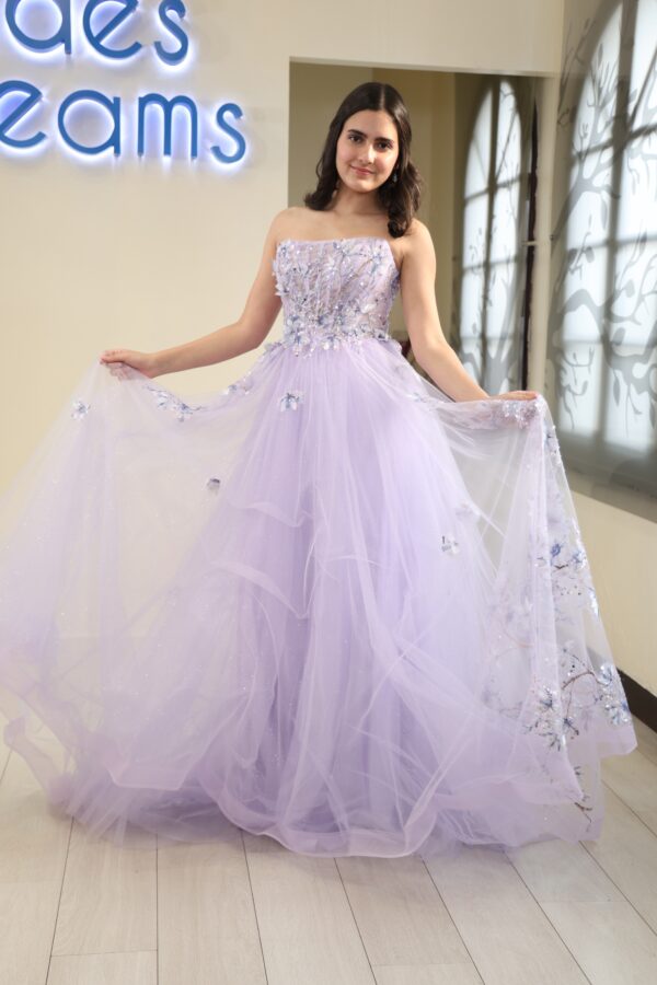 Vestido de fiesta lila 16 - Cód. 16291
