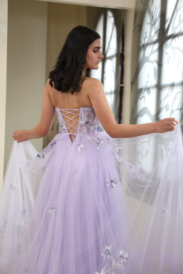 Vestido de fiesta lila 16 - Cód. 16291 - Imagen 4