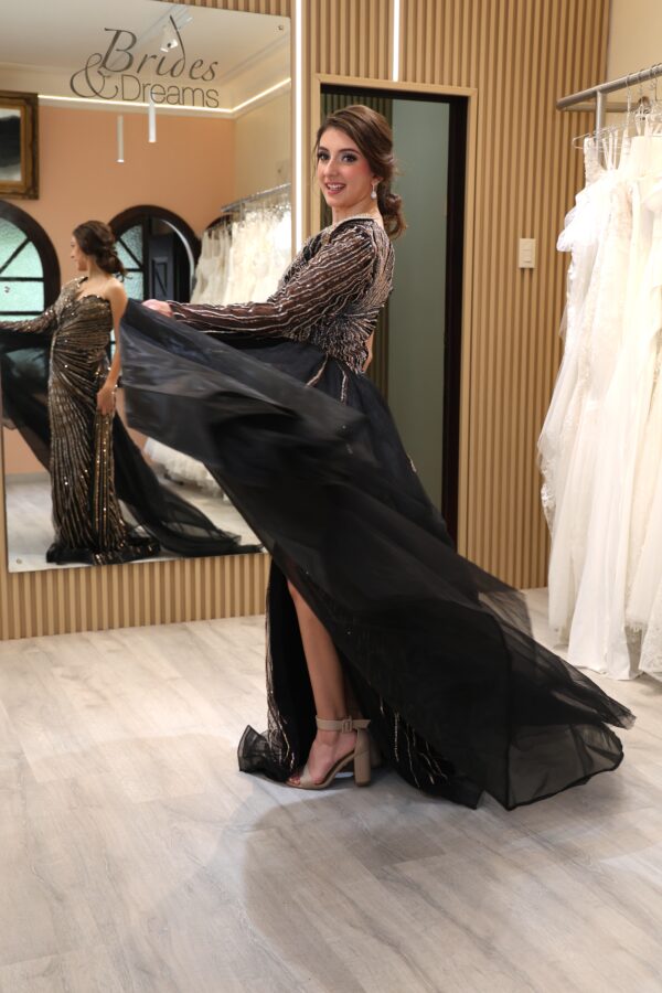 Vestido de fiesta black 16 - Cód. 16298 - Imagen 4