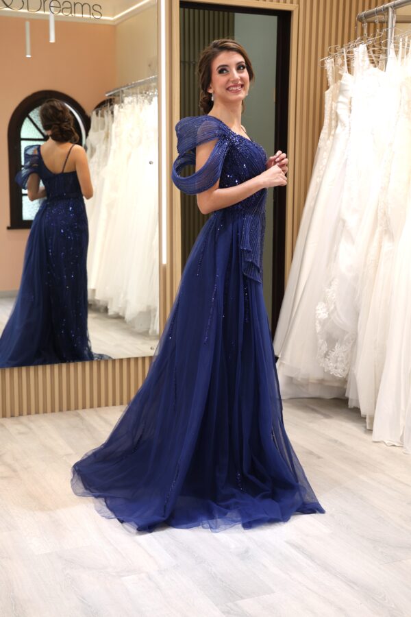 Vestido de fiesta navy 16 - Cód. 16300