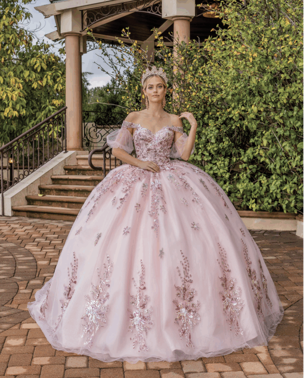 Vestido de quince años blush L - Cód.16382