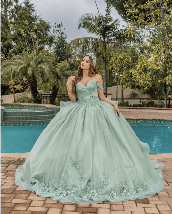 Vestido de quince años sage S - Cód. 16378
