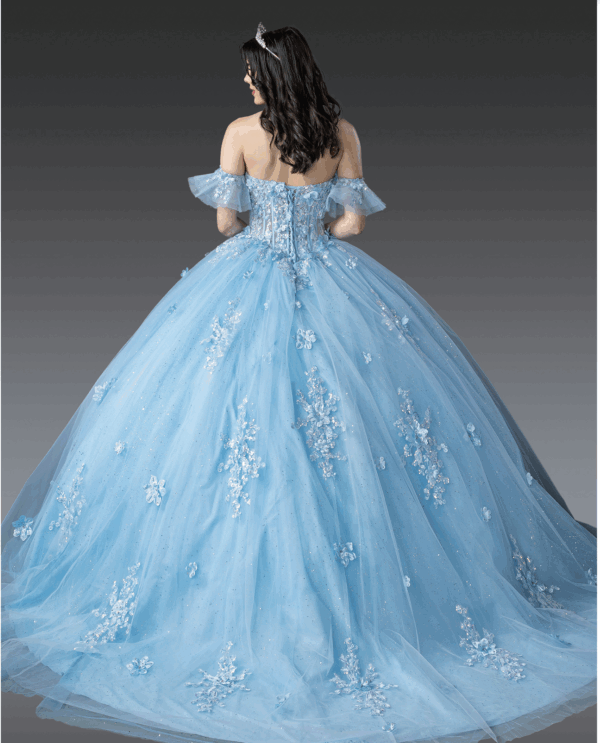 Vestido de quince años bahama blue S - Cód. 16376 - Imagen 3