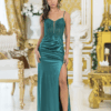 Vestido de fiesta hunter green S - Cód. 16392