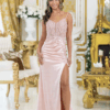 Vestido de fiesta rose gold M - Cód. 16393