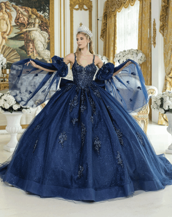 Vestido de quince años navy M - Cód. 16387