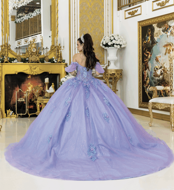 Vestido de quince años lilac/bahama/blue M - Cód. 16384 - Imagen 3