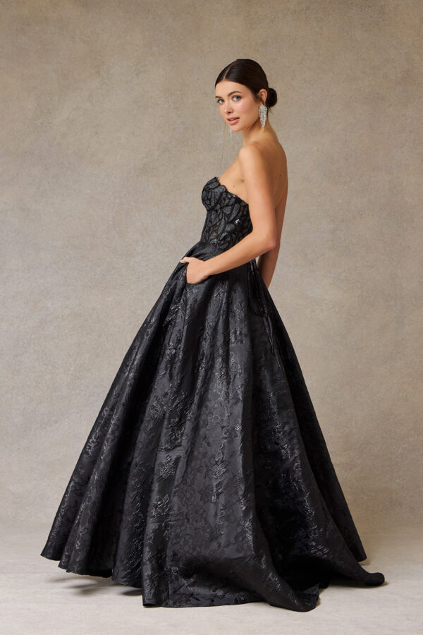 Vestido de fiesta black M - Cód. 16337 - Imagen 5