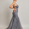 Vestido de fiesta charcoal M - Cód. 16340 - Imagen 4