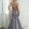 Vestido de fiesta charcoal M - Cód. 16340 - Imagen 5
