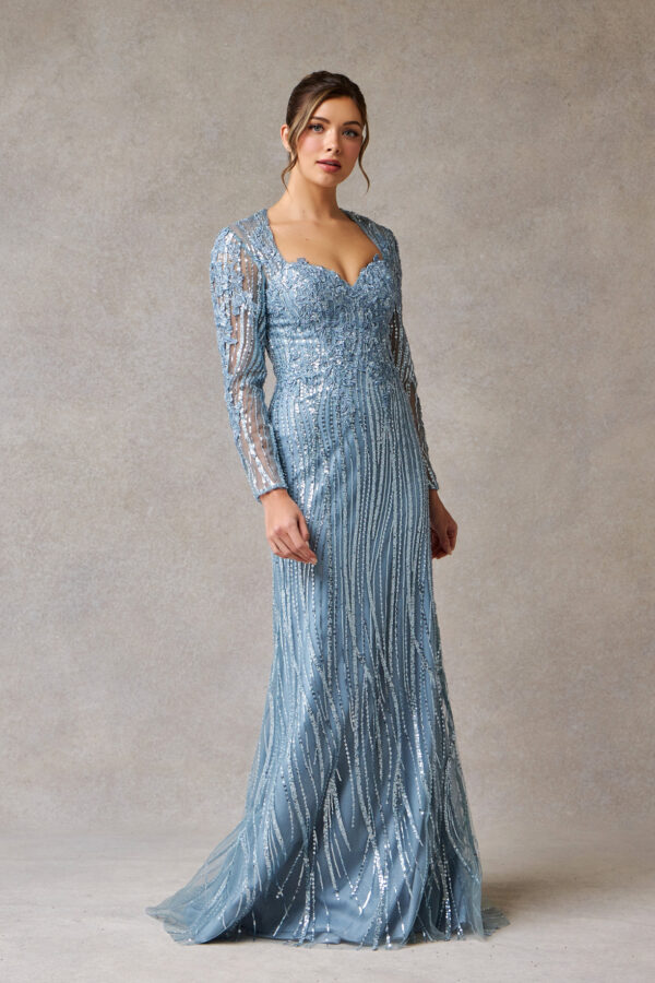 Vestido de fiesta ice blue 2XL - Cód. 16341