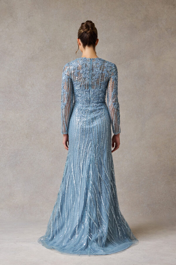Vestido de fiesta ice blue 2XL - Cód. 16341 - Imagen 3